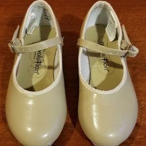 Girl's Tap Shoes 1AD Revolution Patent Beige